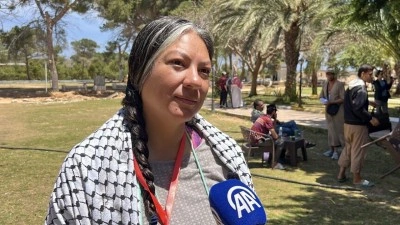 İsrail'in Sumud Filosu'nda alıkoyup serbest bıraktığı ABD'li aktivist Libya'daki