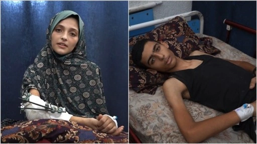 İsrail saldırısında yaralanan Gazzeli 2 kardeş, yetersiz beslenme nedeniyle iyileşemiyor