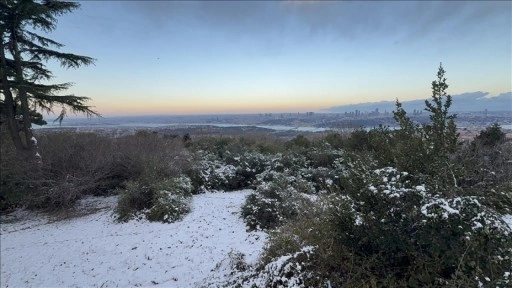 İstanbul'da kar yağışı g&uuml;zel g&ouml;r&uuml;nt&uuml;ler oluşturdu