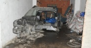 İstanbul'dan çalınan otomobil Bafra'da parçalanmış halde bulundu