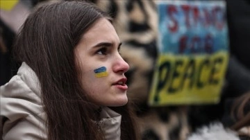 İstanbul'daki Ukraynalılardan 'savaşa hayır' eylemi