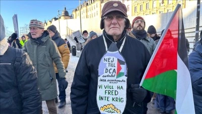 İsve&ccedil;'te İsrail'in Batı Şeria'yı ilhak kararı protesto edildi