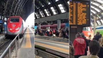 İtalya'da devlet demir yolu firmasının çalışanları greve gitti