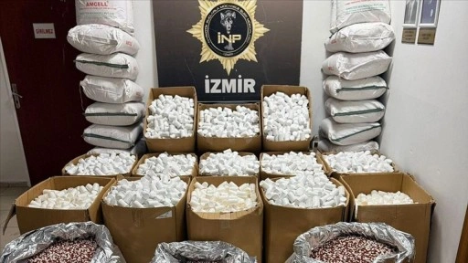 İzmir'de 2 milyon 309 bin 774 uyuşturucu hap ele geçirildi
