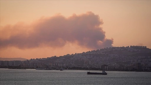 İzmir'de çöplük alanda başlayan yangın ormanlık alana sıçradı