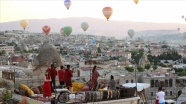 Kapadokya&#039;da balonlar &#039;dekor&#039; teraslar &#039;stüdyo&#039; oldu