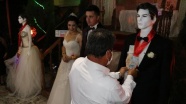 Karabük&#039;teki bir düğünde takılar cansız mankenlere takıldı