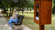 Karadağ'daki parklara seyyar kütüphaneler kuruldu