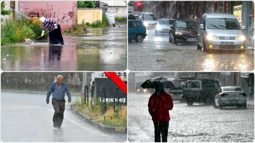 Kars Sarıkamış'ta dolu ve sağanak etkili oldu