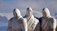 Kars'ta kardan şehit heykellerinin yapımına başlandı