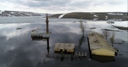 Kars’ta sular altında kalan cami ilk kez havadan görüntülendi