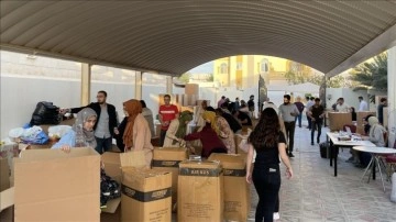 Katar'da Türkiye'deki depremzedeler için düzenlenen yardım kampanyasına yoğun ilgi