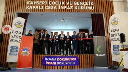 Kayseri'deki &Ccedil;ocuk Cezaevi'nde Yeşilay ERVA Spor Okulu a&ccedil;ıldı