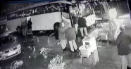 Kaza yapan otobüsün son molası kamerada