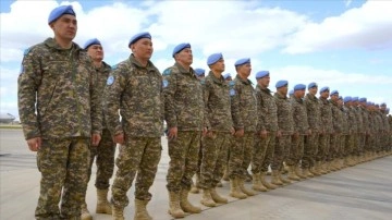 Kazak askerler, Golan Tepeleri’ndeki BM Gözlem Gücü’nde görevlerine başladı