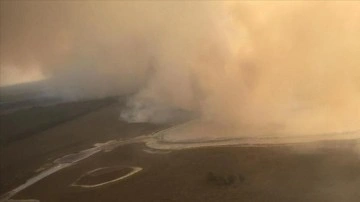 Kazakistan’ın kuzeyinde çıkan orman yangını nedeniyle bazı köylerde tahliyeler başladı