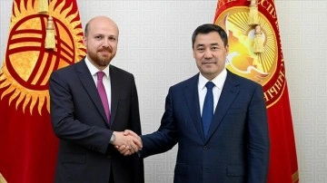 Kırgızistan Cumhurbaşkanı Caparov, Dünya Etnospor Konfederasyonu Başkanı Bilal Erdoğan'ı kabul
