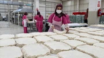 Kırşehir'de yufka üretilen işletmede 40 kadın istihdam ediliyor