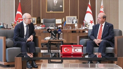 KKTC Cumhurbaşkanı Tatar, Hazine ve Maliye Bakanı Şimşek'i kabul etti