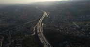 Kocaeli'de oluşan bayram trafiği havadan görüntülendi