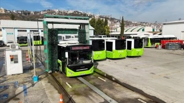 Kocaeli'de otobüsler geri kazanım suyuyla yıkanarak tasarruf sağlanıyor