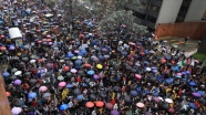 Kolombiya'da Hong Kong'taki 'şemsiye devrimi'ne benzer görüntüler ortaya çıktı