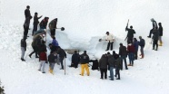 Konya'da geleneksel 'kar basma' etkinliği