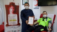 Koronavirüsü yenen trafik polisinden 3. kez immün plazma bağışı