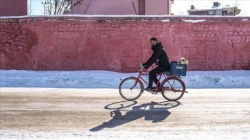Köyden hediye gönderilen kuzuyu 'yorulmasın' diye bisikletiyle taşıdı