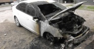 Kulu'da otomobil yandı