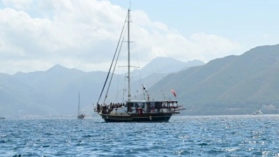K&uuml;resel Sumud Filosu, Antalya a&ccedil;ıklarından Gazze'ye ilerleyişini s&uuml;rd&uuml;r&uuml;yor