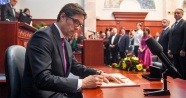 Kuzey Makedonya'nın yeni Cumhurbaşkanı Pendarovski görevi teslim aldı