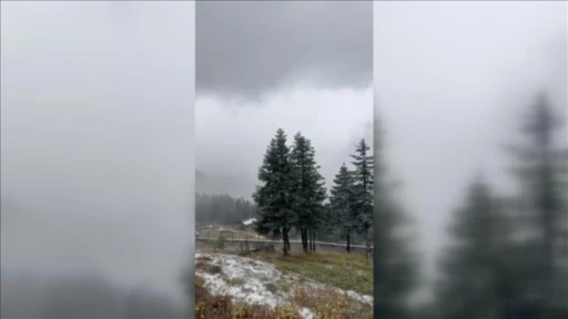 Ilgaz Dağı'na mevsimin ilk karı düştü