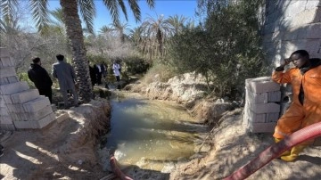 Libya'nın Zliten kentinde yükselen yer altı suları bölgede maddi hasara neden oldu