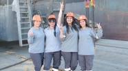 Limanın vinç operatörü kadınları