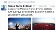 Lindsay Lohan Cumhurbaşkanı Erdoğan’ı retweetledi