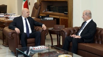 L&uuml;bnan Cumhurbaşkanı Avn, ABD B&uuml;y&uuml;kel&ccedil;isi İsa ile ateşkes ve &ccedil;er&ccedil;eve anlaşmasını g&ouml;r&uuml;şt&uuml;