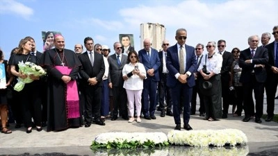 L&uuml;bnan'da Beyrut Limanı patlamasının 6. yılı dolayısıyla anma t&ouml;reni d&uuml;zenlendi