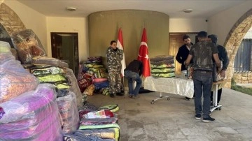 Lübnan'da Türkiye'deki depremzedeler için 1 ton insani yardım malzemesi toplandı