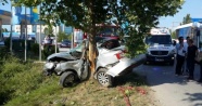 Lüks otomobil ağaca çarptı: 1 ölü, 1 yaralı