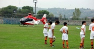 Maç oynanırken, sahaya helikopter inerse...