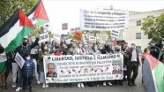Madrid'de 'Filistin'e destek, ateşkese saygı' yürüyüşü