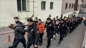 'Mahzen-9' operasyonlarında Kayseri'de yakalanan 23 şüpheli adliyede