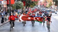 Malatya'da Azerbaycan'a bisikletli destek turu