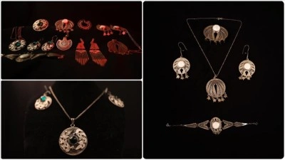 Mardin'de usta ellerin &uuml;rettiği telkari tasarımlar Sevgililer G&uuml;n&uuml; hediyesi oldu