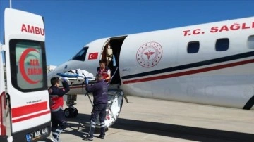 Mardin'de böbrek rahatsızlığı bulunan bebek ambulans uçakla Ankara'ya sevk edildi
