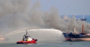 Mersin'de yük gemisinde yangın