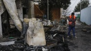 Midilli'de sığınmacıların okulunda yangın çıktı