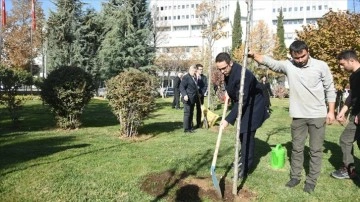 &quot;Milli Ağaçlandırma Günü&quot; kapsamında Dışişleri Bakanlığı bahçesine 44 fidan dikildi