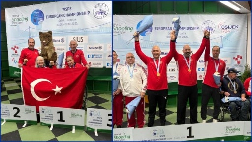 Milli para atıcılar, Avrupa Şampiyonası'nın son gününde 3 madalya kazandı